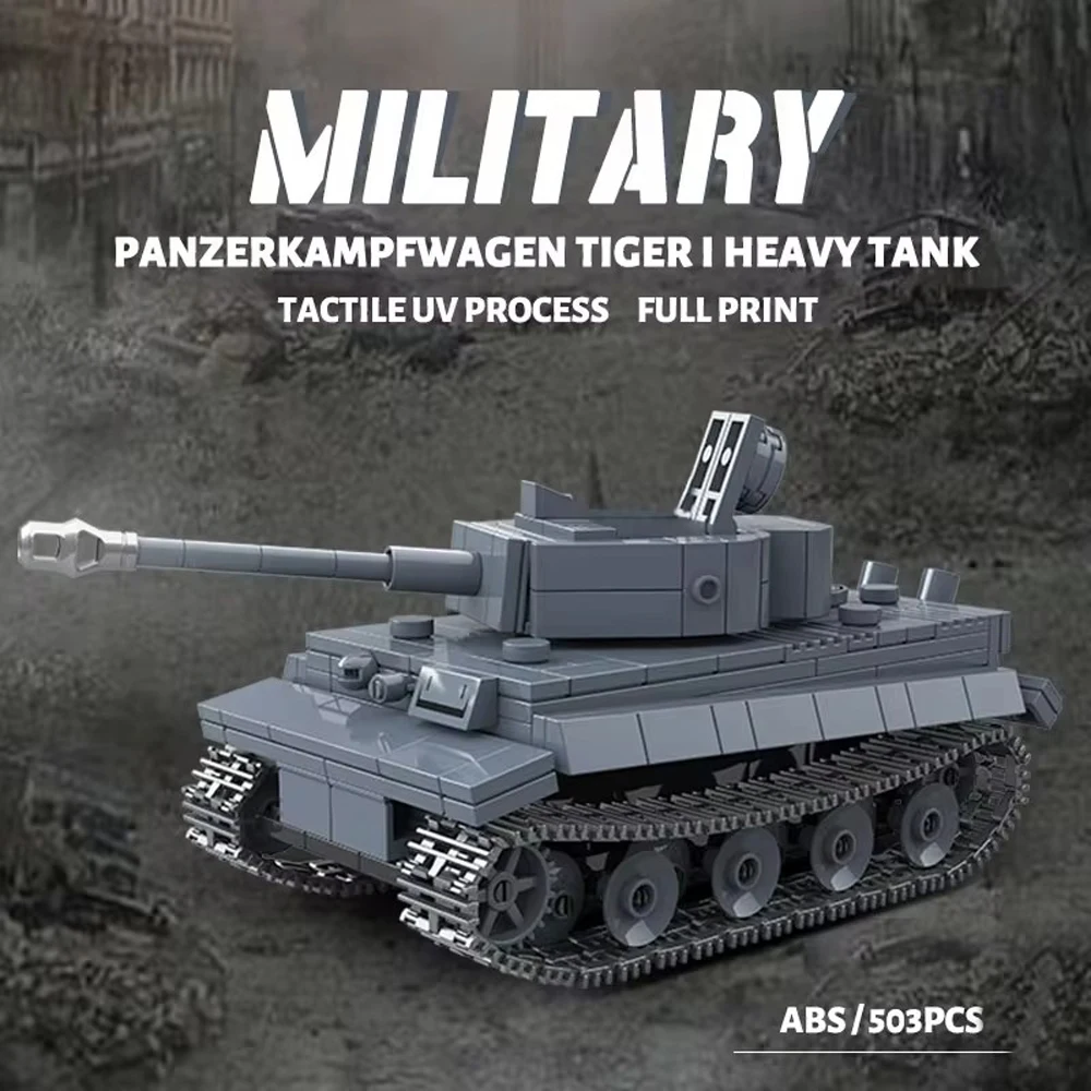 Military Series Panzer Tiger I Heavy Tank Building Blocks DIY Vehicle KV-2 M4A3 Tank Model Assembly Sets Bricks Xmas Toys Gifts