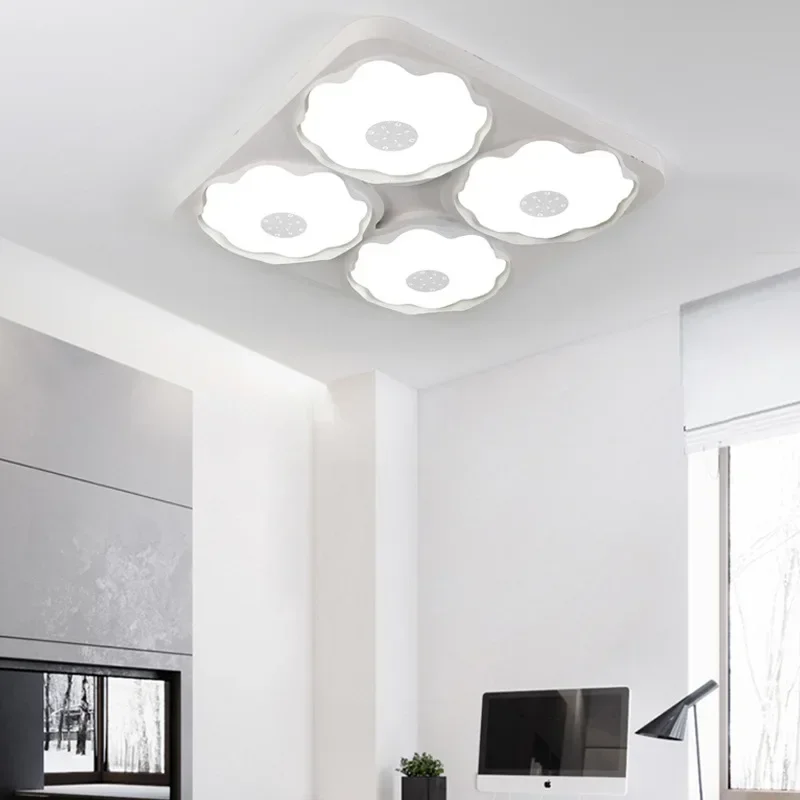 

LED ceiling Modern minimalist lamp personality stylish rectangular living room lamp wrought iron dimming room lamp