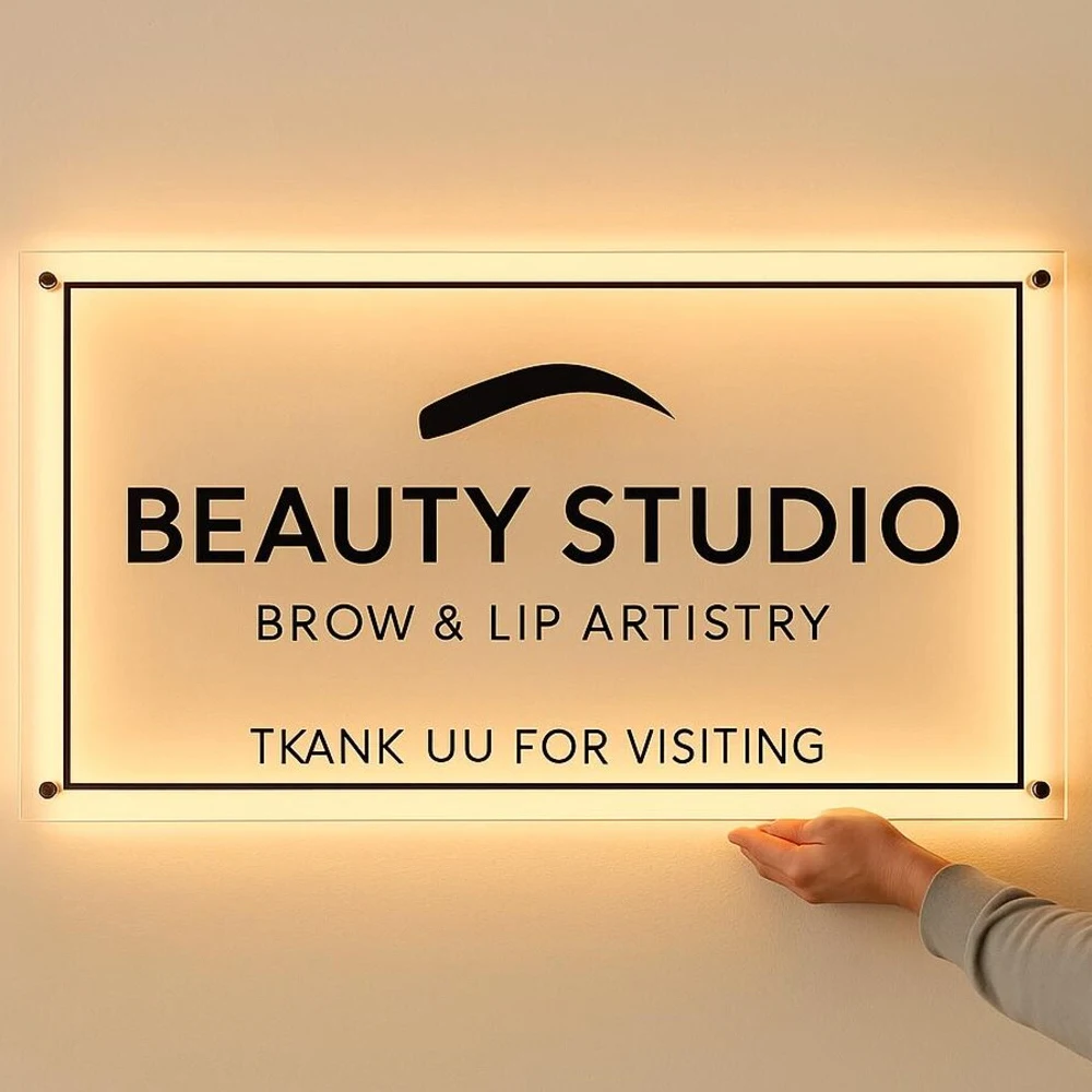 

Private Acrylic Illuminated Sign Custom Neon Sign Dimmable LED Light for Salon Nail Shop Company Business Logo Neon Sign Decor