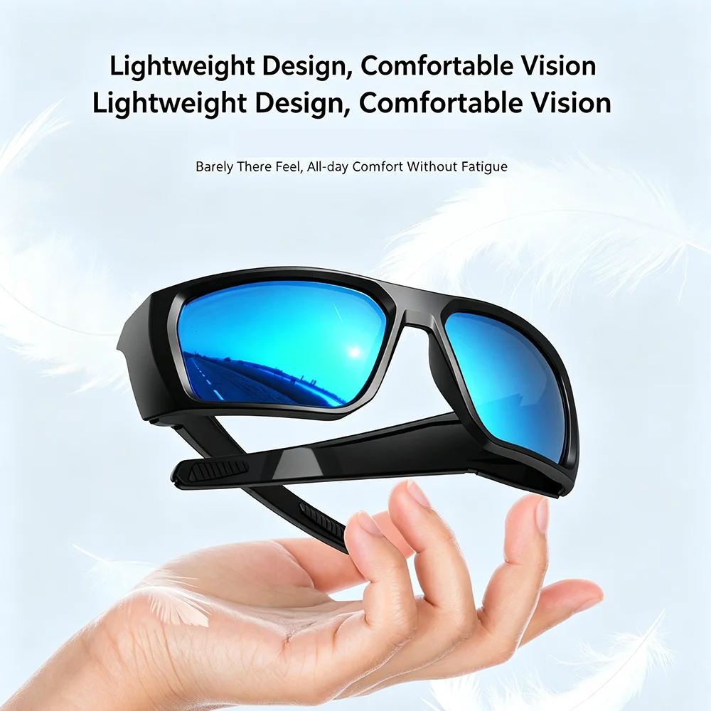 VEITHDIA TR90 Exercise Sunglasses Polarized Fishing Golfing Outdoor Lightweight UV400 Resistant Hiking Sports Glasses VKM-Y261