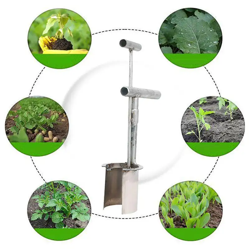 Plant And Fruit Tree Seedling Transplanter Planting Tool Soil Sampler Handheld Garden Barrel Transplanter Digging Hoes Seedlings