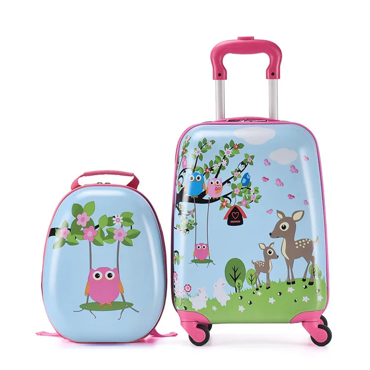 13/18 Zoll Mini Kinder Koffer Schöne Cartoon Gepäck Set PC Deer Dinosaurier Trolley Gepäck Studenten Schultasche Drag Case