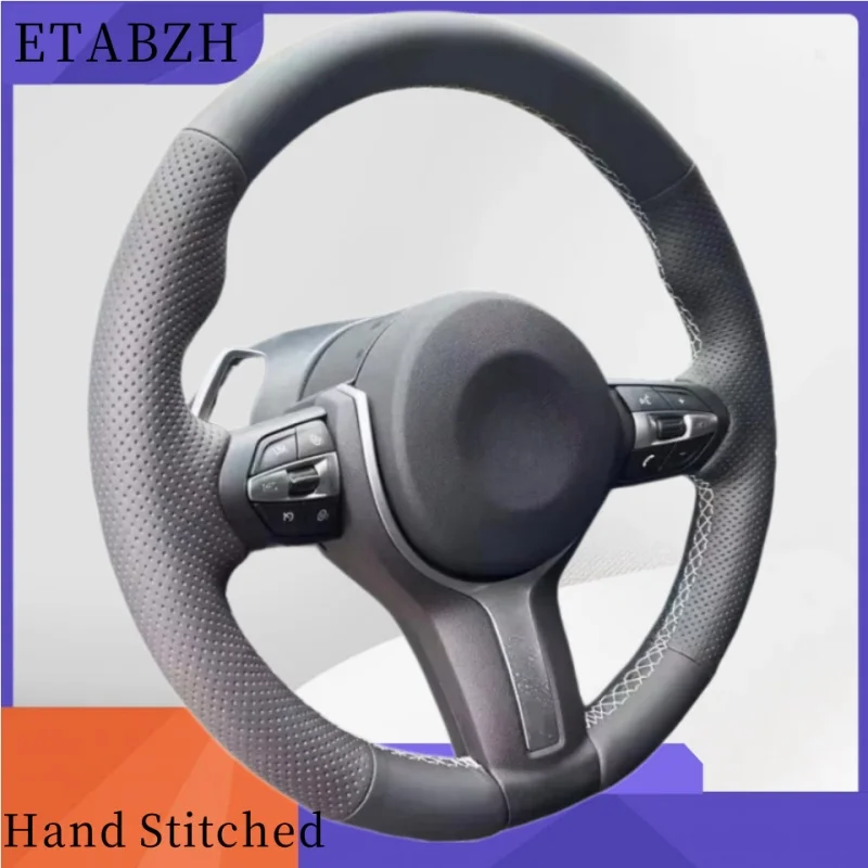Customize Microfiber Leather F06 F10 F15 F16 F20 F21 F25 F30 F32gt F80 F82 X1 X3 x5 Car Steering Wheel Cover For BMW M Sport