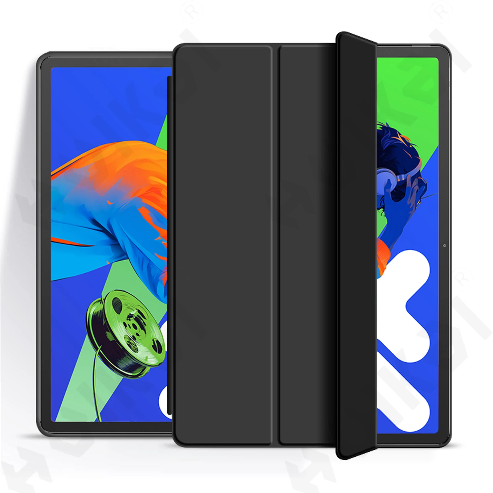 

Чехол для Lenovo Xiaoxin Pad Pro 12,7 2025 M11 10,1, тонкий полупрозрачный чехол с тройной подставкой, ручка для планшета, зарядка, автоматическое пробуждение/сна