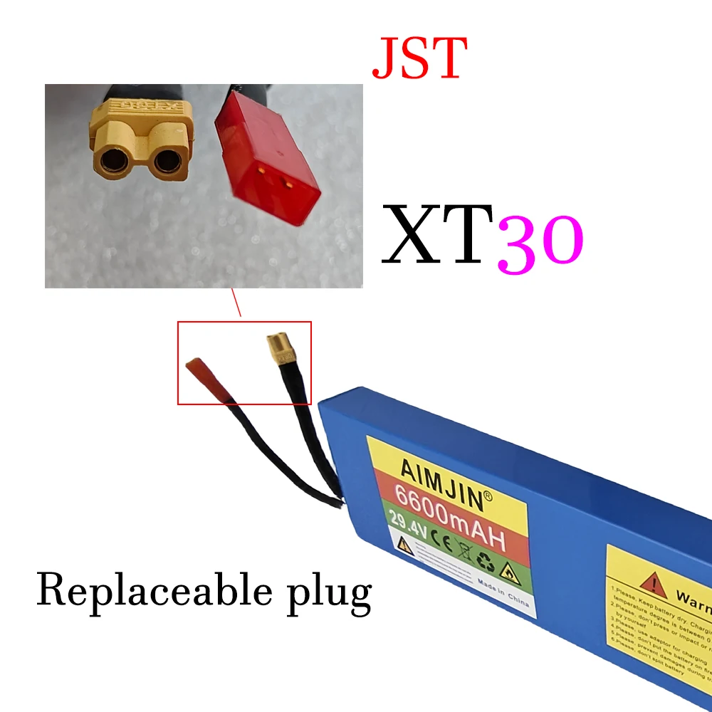 29.4V 6600mAh Lithium Ion Battery 7s2p battery pack 18650 Battery