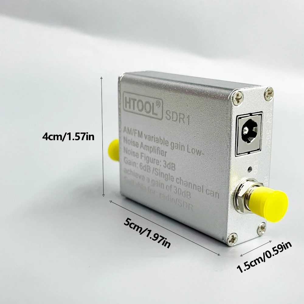 HTOOL SDR1 Low Noise Amplifier 65-162.5MHz Gain 30dB FM Antenna Signal Amplifier SDR Radio LNA Wideband Preamplifier Full Band