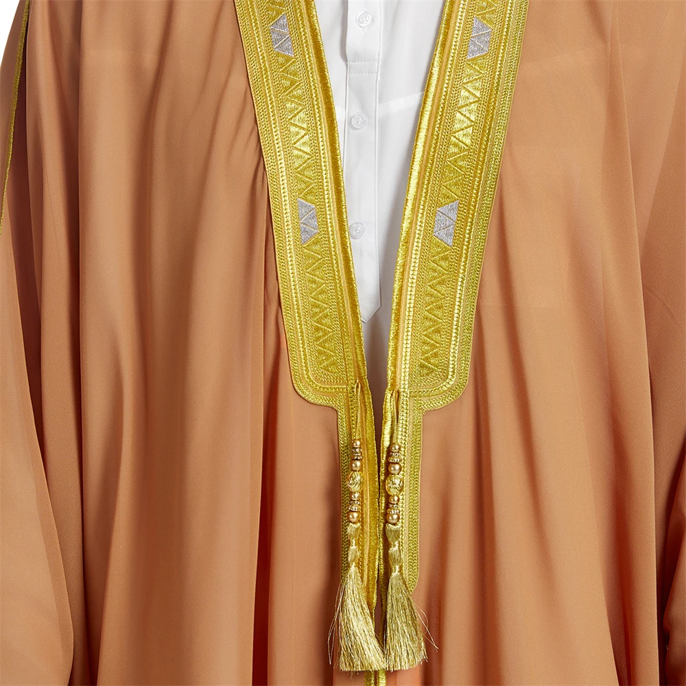 Abaya marroquí abierto para hombres, cárdigan musulmán, Jubba Thobe Arabia Islam, Kimono informal, bata larga, Dubai, Arabia Saudita, Turquía, Abayas, ropa de caftán