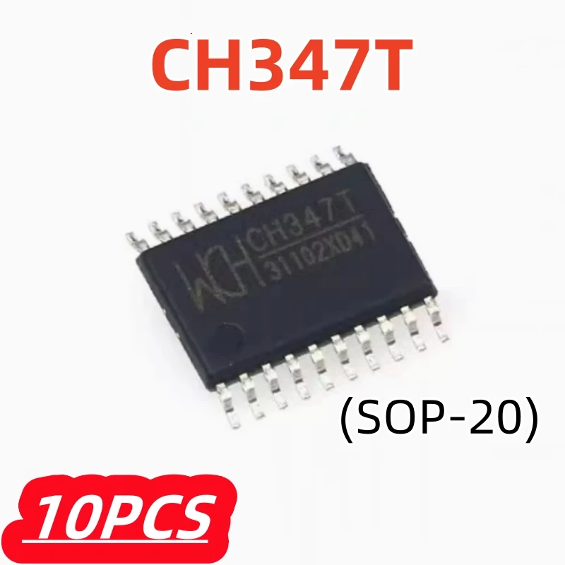 

10Pcs/lot 100% New CH347 CH347T TSSOP20 USB To Serial Port Isolation Protection Original Chipset