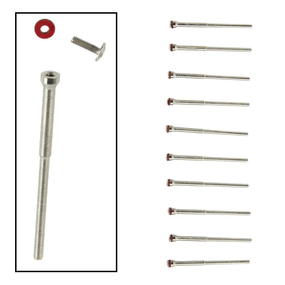 10pcs Metal Polishing Shank Mandrel Burs Rotary Tool 2.35mm Shank Connecting Rod For Polisher Machine Material Jewelry Beads