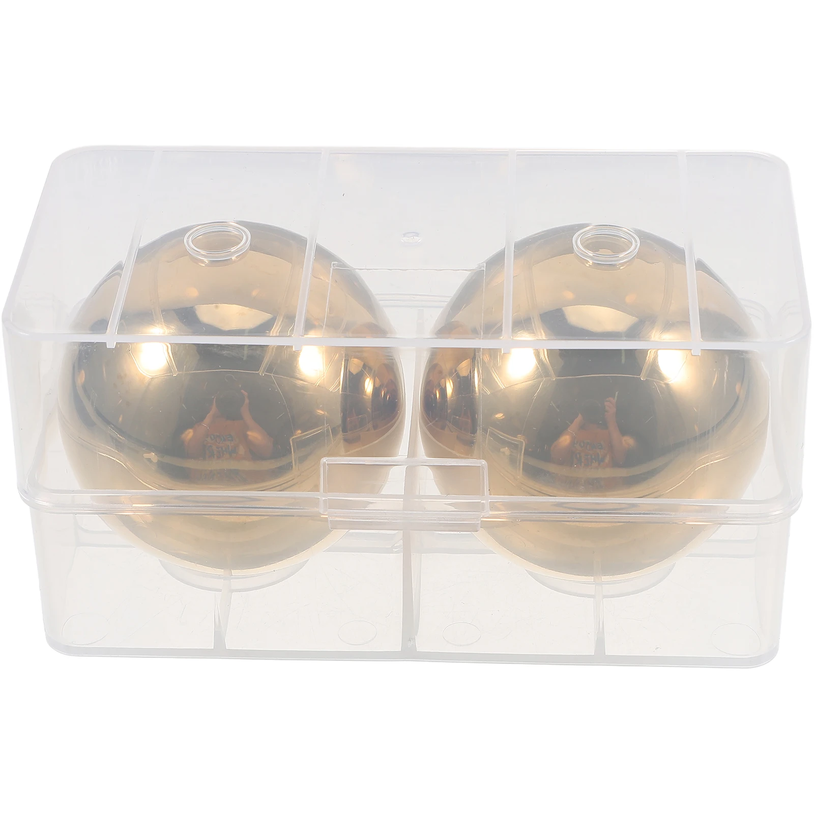 

2Pcs 1Inch Golden Stainless Steel Ice Balls Reusable Whiskey Stones Chilling Accessories Beverage Cooling Rocks Set