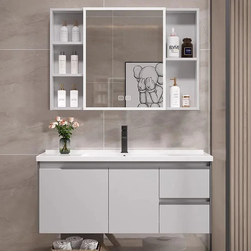 Vanity Luxury Bathroom Cabinet Skincare Makeup Medicine Display Bathroom Shelves File Space Saver Archivadores Home Furniture