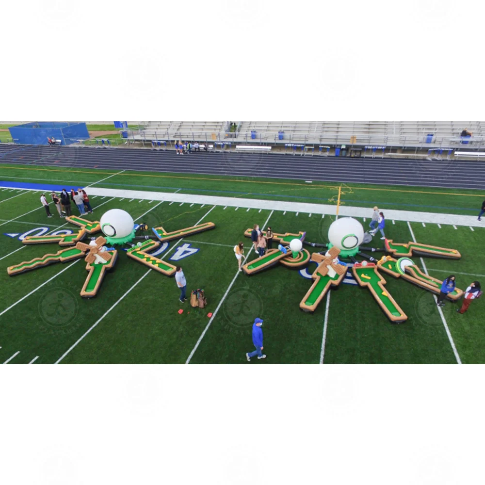 Commercial Inflatable 3/6/9 Holes Inflatable Golf Putt and Mini Golf Games Inflatable Sport Games for Kids and Adults