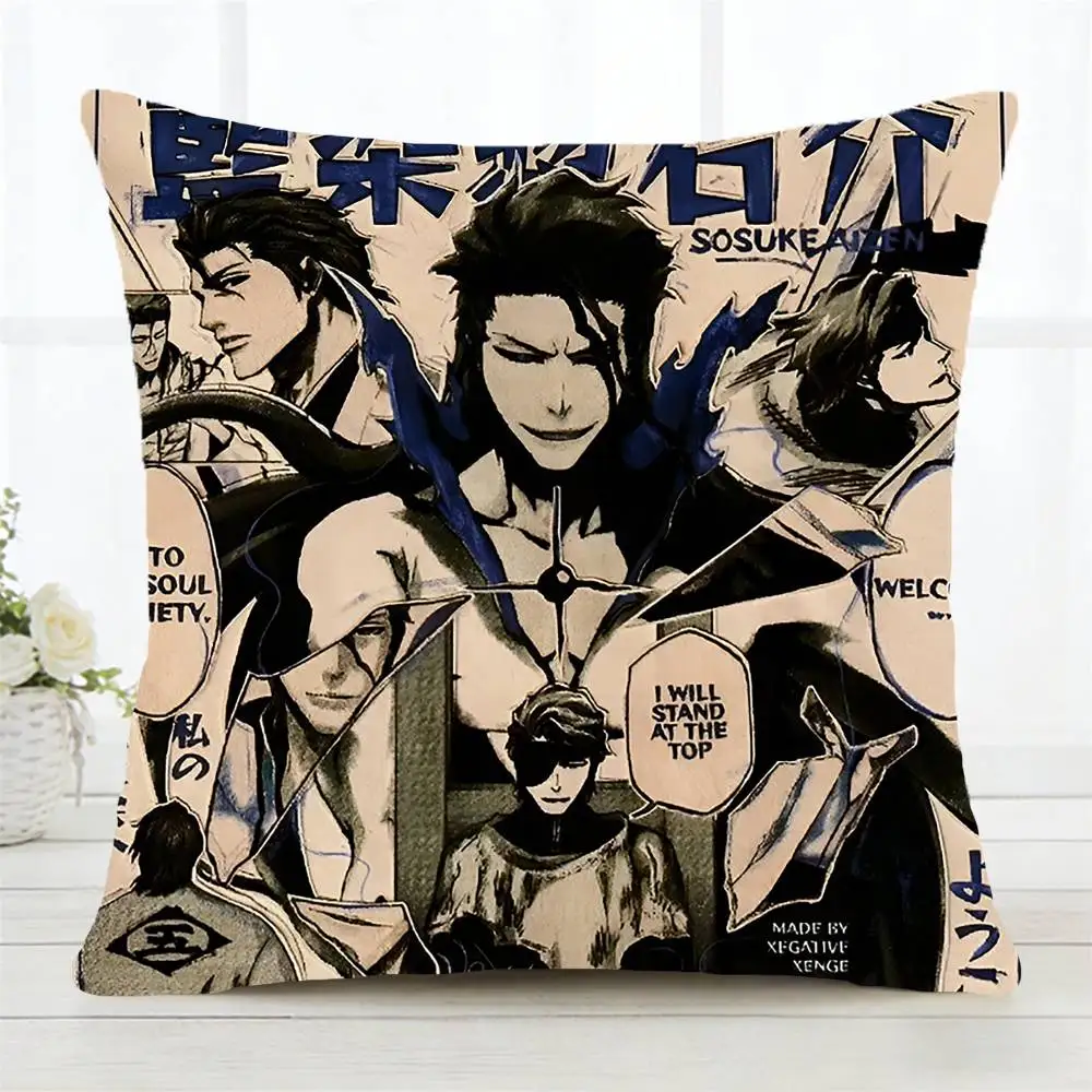 Anime Bleach Kissenbezug, modischer quadratischer Kissenbezug für Schlafzimmer, Sofa, Zimmer, Ins-Dekoration, Freizeit – Detail 10