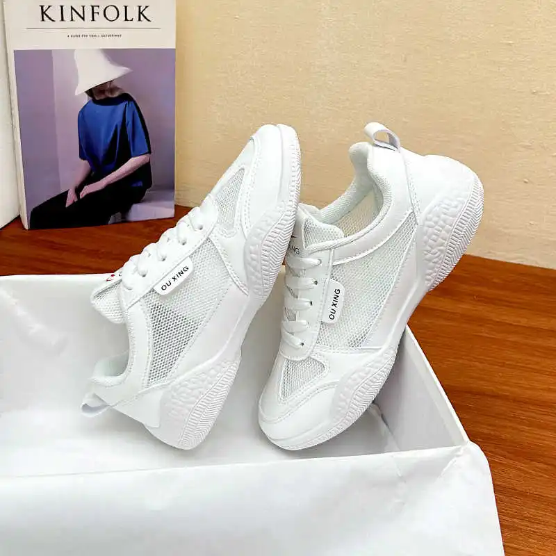 Round Toe Non Slip Chunky Plat – Platform Sneakers Chunky recenzja i cena
