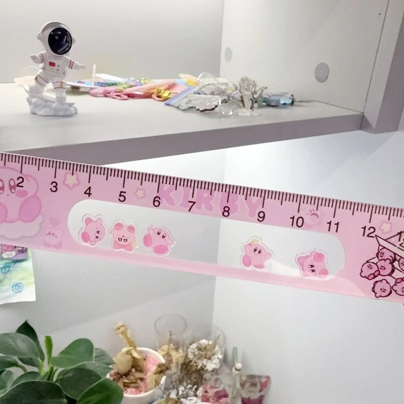 جديد Kawaii كيربي حاكم أنيمي الكرتون طالب مسطرة مستقيمة 15 سنتيمتر عالية قيمة الرسم الاكريليك هزة حاكم اللوازم المدرسية الهدايا #5