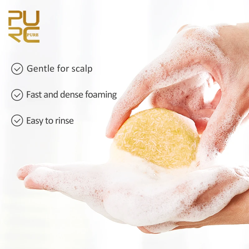 

Шампунь для волос PURC Ginger Shampoo Bar, кондиционер для сглаживания, лечение кожи головы, уход за волосами