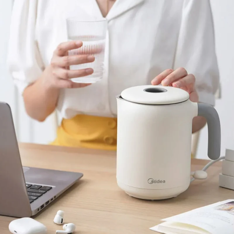 DK156: Portable 304 Stainless Steel Kettle, Mini Travel Electric Water Boiler, Compact Hot Water Pot for Office Use