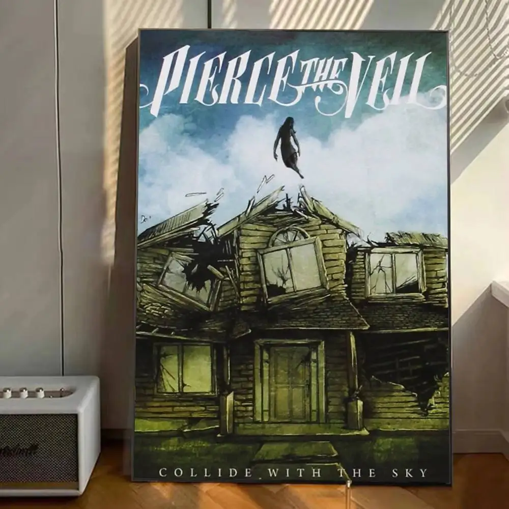Singer P-Pierce The V-Veil Collide With The Sky Poster Gallery Prints Self Adhesive Home Decor Decoration Wall Decals Living