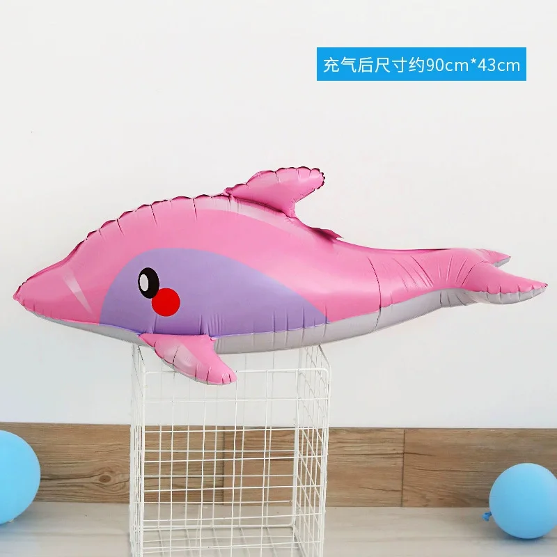 Animali dell'oceano Palloncini in foglio di alluminio Delfini Tartarughe Squali Elio Galleggiante Palloncini per feste di buon compleanno Baby Shower Puntelli per foto