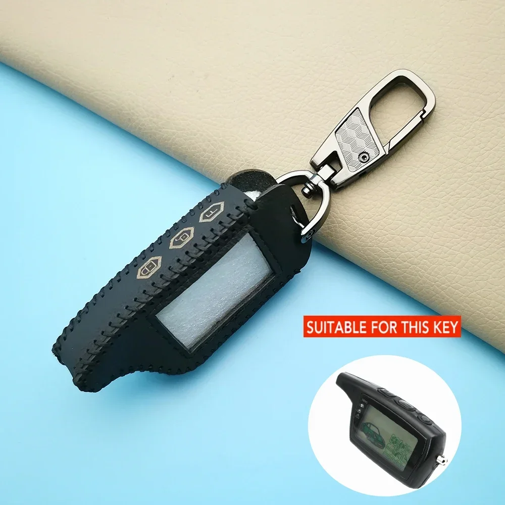 High Quality Key Cover Style Leather Case For TAMARACK Pandora DXL3000 Remote Control 3 Buttons Car Alarm System