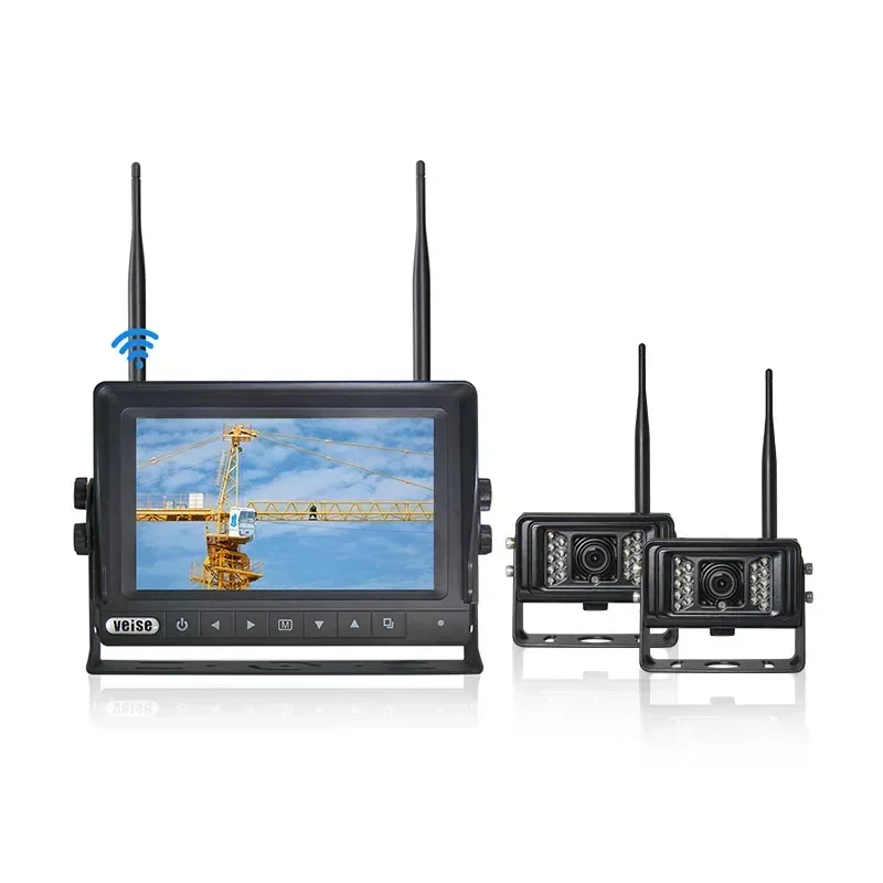 For Crane Trailer Waterproof Monitor HD Wireless Backup Rearview Reversing Camera System