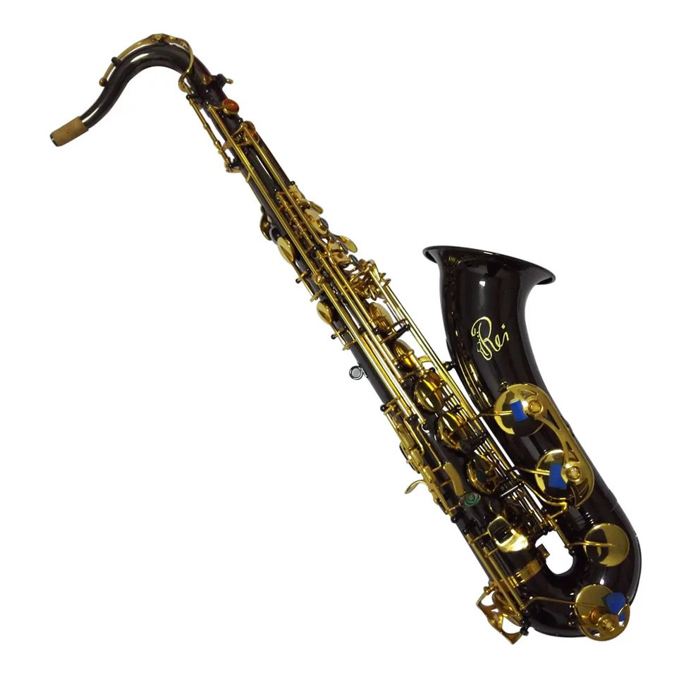 Tenor Saxophone Black Nickel Body Gold Lacquer Keys