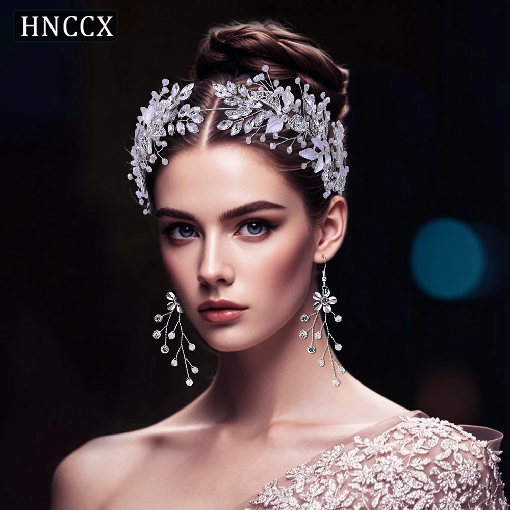 

HNCCX Crystal Wedding Headband Handmade Rhinestone Head Accessories for Bride Flower Girl Headpiece Diadem Hair Woman CP272