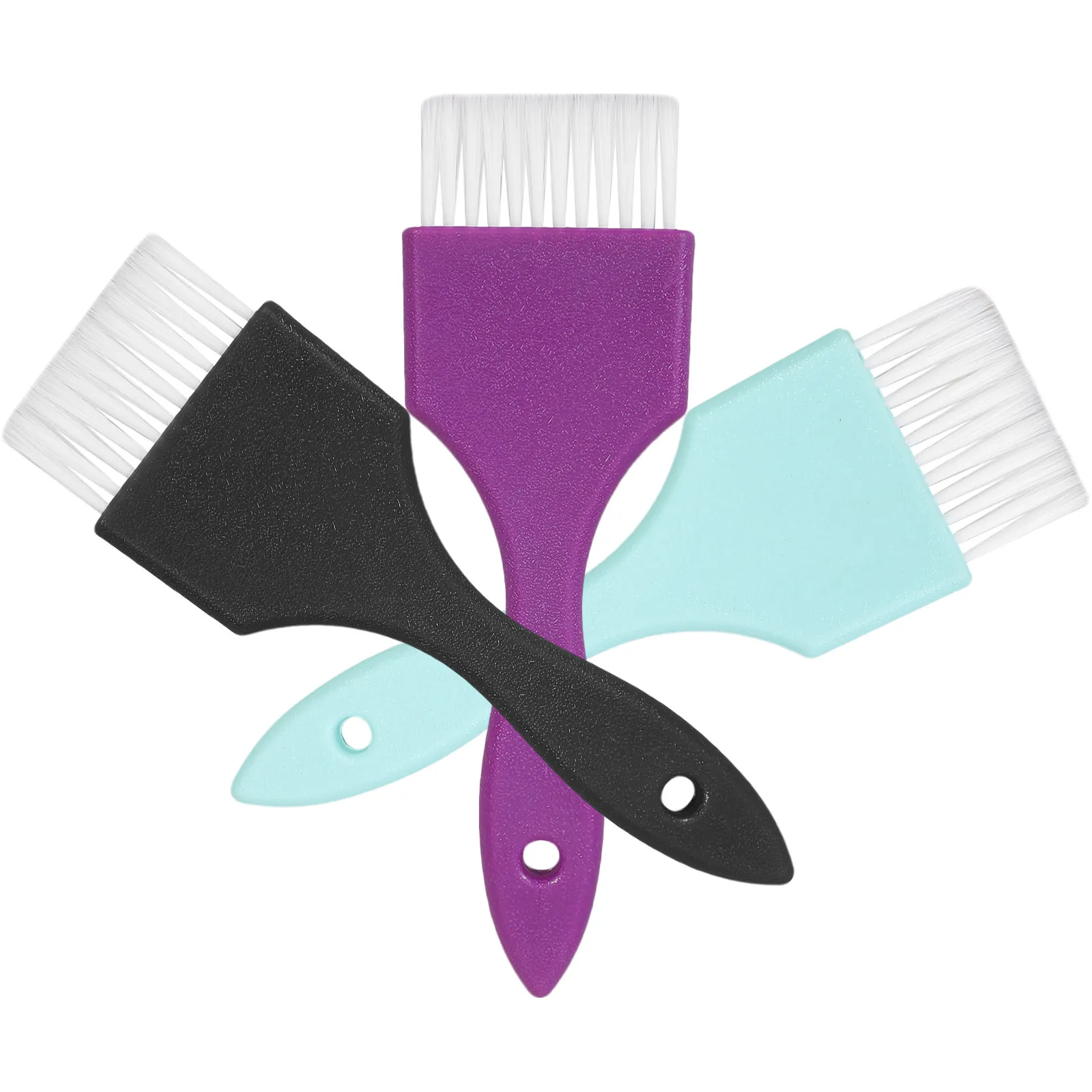 

Набор из 3 кистей для окрашивания волос: прочные, с ручкой из АБС-пластика, нейлоновые, для окрашивания, масляных процедур, самостоятельного укладывания, для домашнего и салонного использования