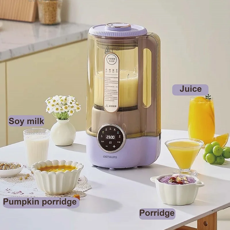 1.65L Sojamelkmachine met grote capaciteit Elektrische sapcentrifuge 24-uurs afspraak Muurbrekende machine Automatische verwarming Koken Voedselmixer 220V