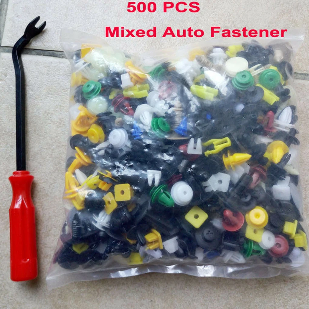 500 Pack Car Trim Rivets Auto Fastener Embellishment Plier Wear-resistant Vehicle Accessory for Door Liner Bumper Retainer