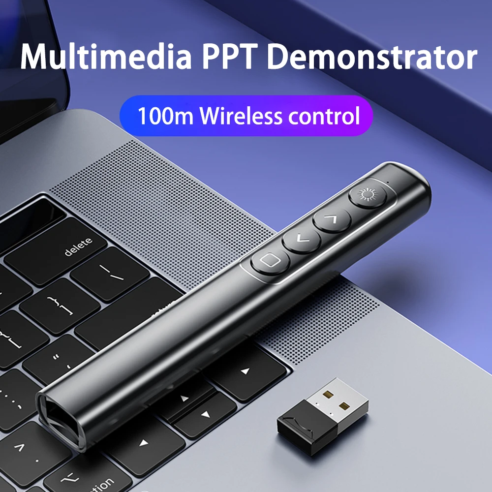 Wireless Presenter PPT Page Turner Presentation Clicker Pen Remote Control Flip Pen PPT Slide Advancer for Projector Powerpoint