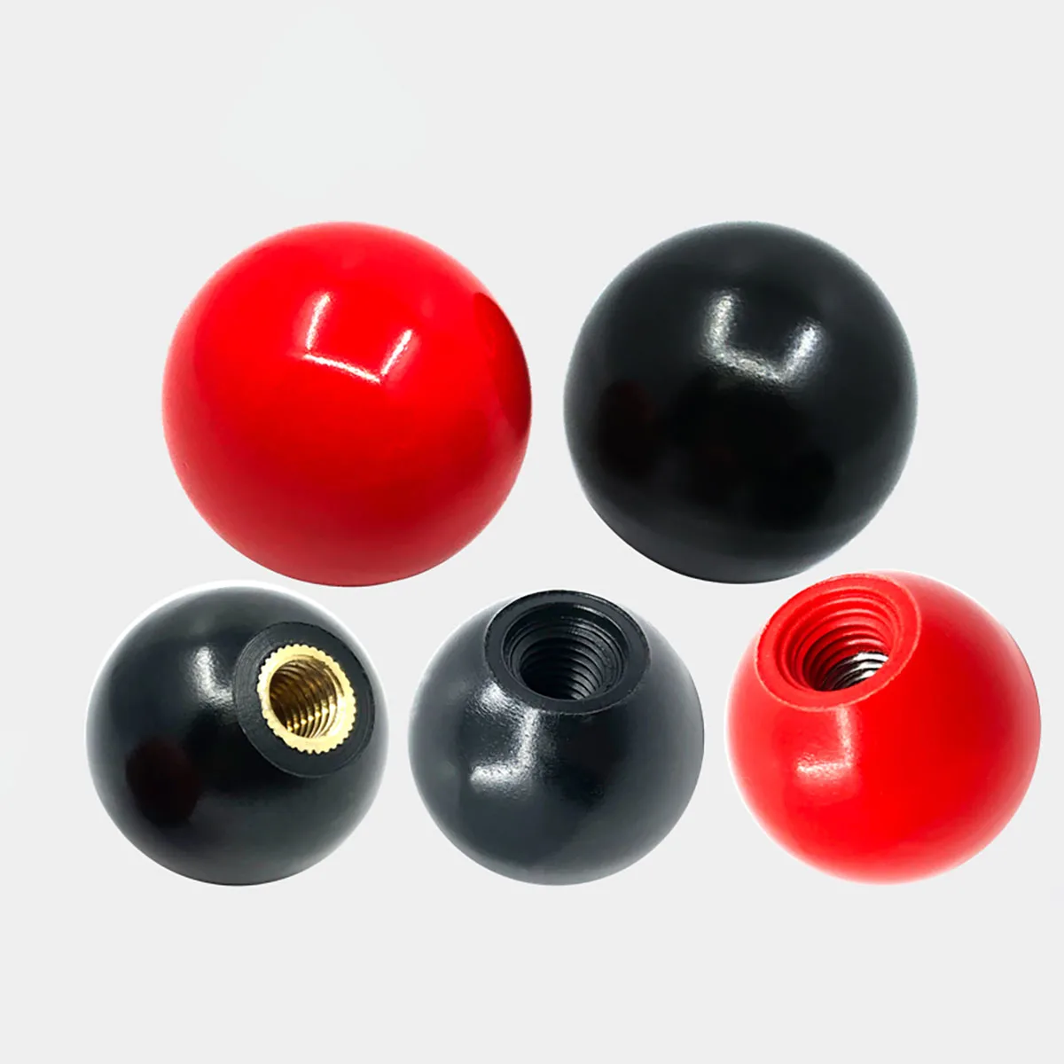 Dado a sfera solido in bachelite/maniglia a sfera/dado a manopola/maniglia a bilanciere filettatura interna M5-16