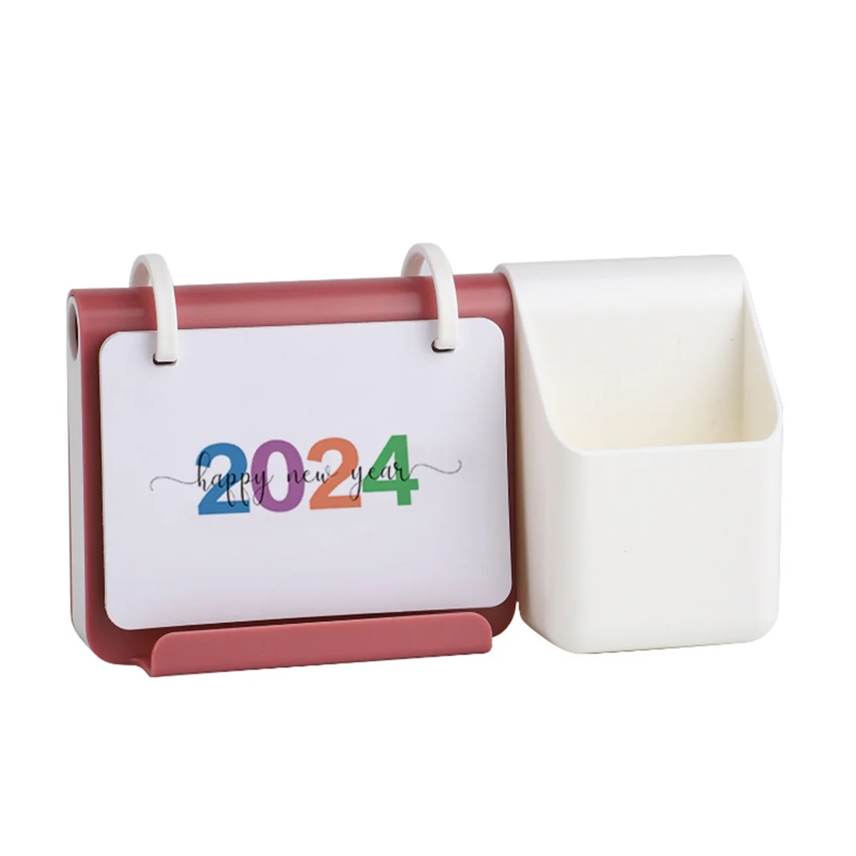 

2024 Desk Calendar Pen Holder 2024 Calendar Block Monthly Date Display for Office Decor