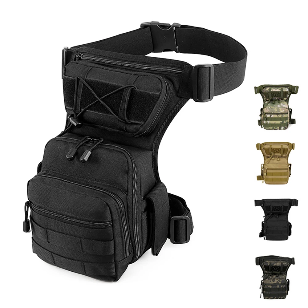 Men Nylon Drop Hip Leg Bag Fanny Pack Travel Military Motorcycle Rider Shoulder Male Belt Bum Waist Pack Thigh Bags New