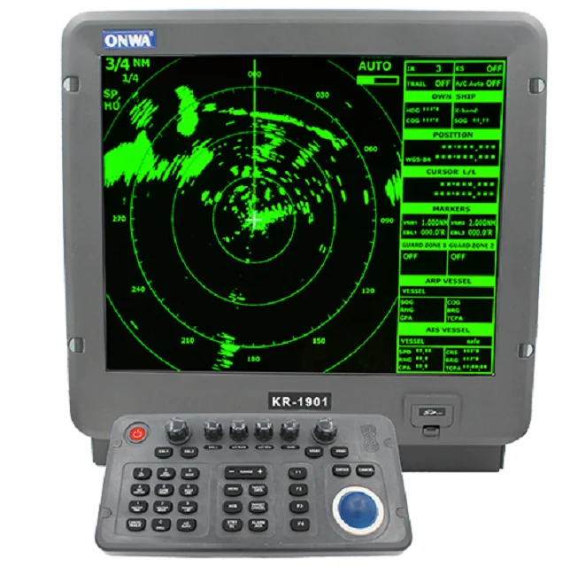 KR-1968-H 64NM ONWA Marine Radar With AIS Display And Target Tracking /W ARPA (Automatic Radar Plotting Aid) Function