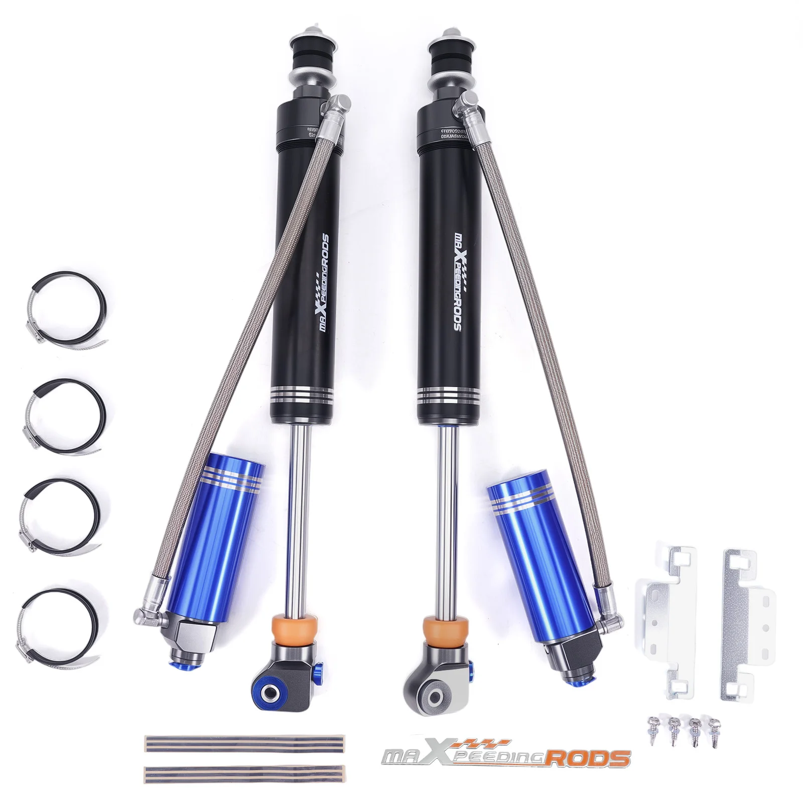 MaXpeedingrods X3 Series Off-Road Shock Remote-Reservoir Rear Shocks *2 for Toyota 4Runner FJ Land Cruiser Tacoma 2003-2024