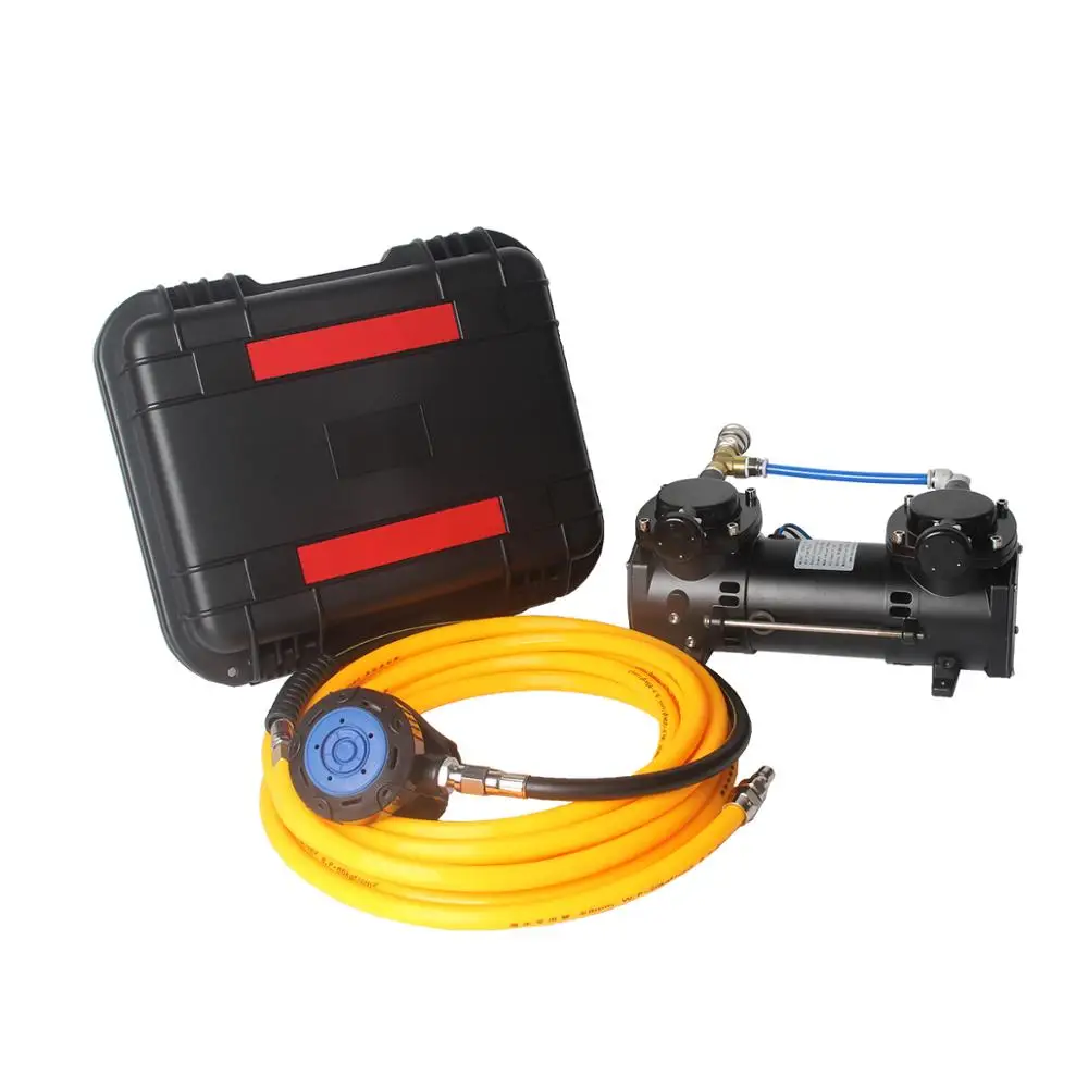 Portable Scuba Compressors Diving Pump Mini 70L/min Diving Compressor Pump Hpa Compressor With 15m Hose and Hose Regulator Box