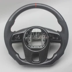 Replacement Real Carbon Fiber Steering Wheel with Leather for Kia Forte Soul 2009-2014