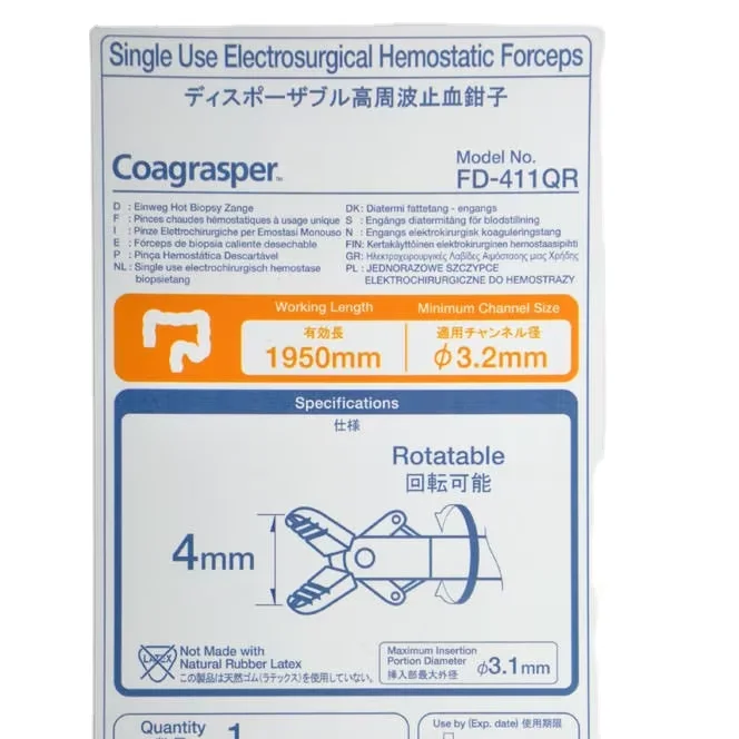 CRW   High-frequency Hemostatic Forceps Disposable Consumables FD-411QR