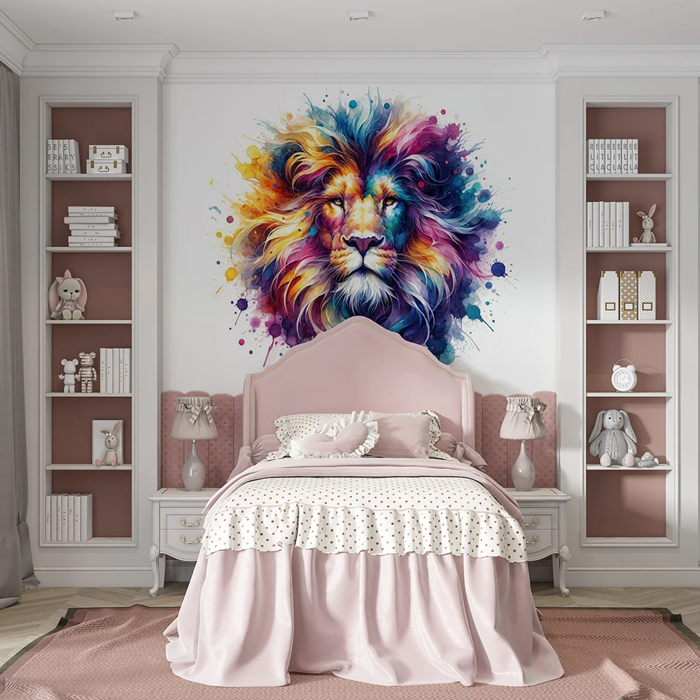 어린이 방을 위한 맞춤형 3D 만화 컬러 동물 아바타 벽지