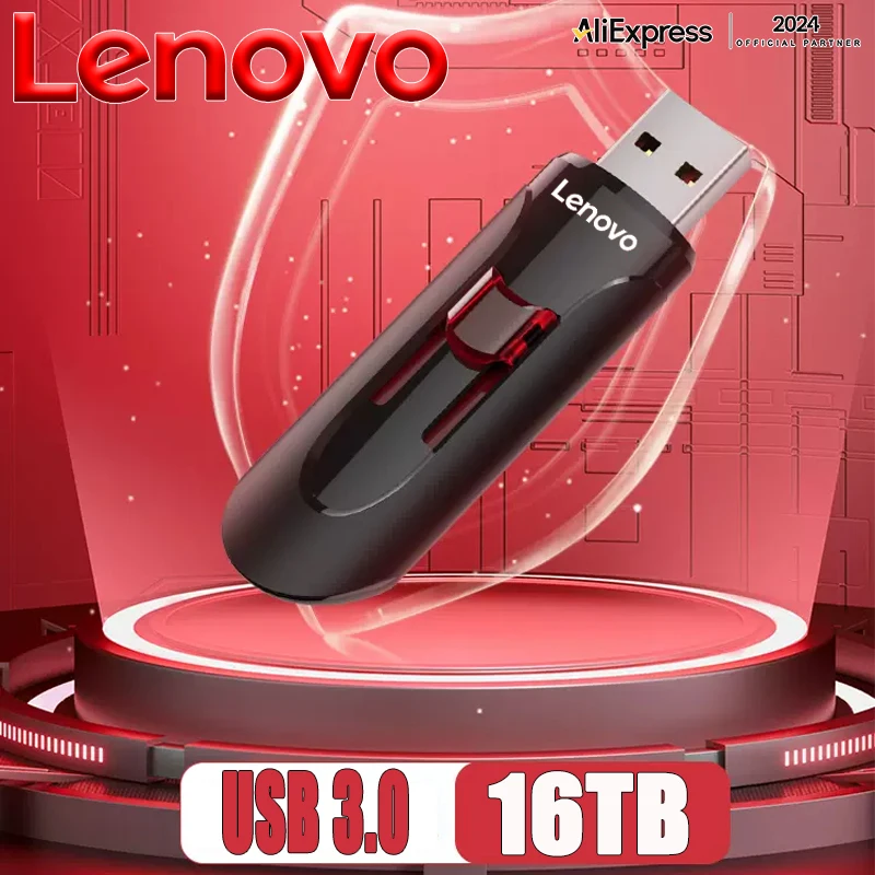 lenovo 16TB 8TB USB 3.0 Flash Drive High-Speed Transfer Storage Memory Waterproof Metal U Disk 2TB Large Capacity Flash Disk