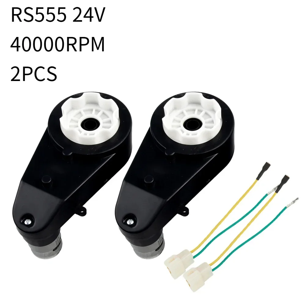 2PCS Electric Gearbox RS555 24V 40000RPM Replacement For Kids Car Toy Portable Car Wheels Gearbox High Speed Motor