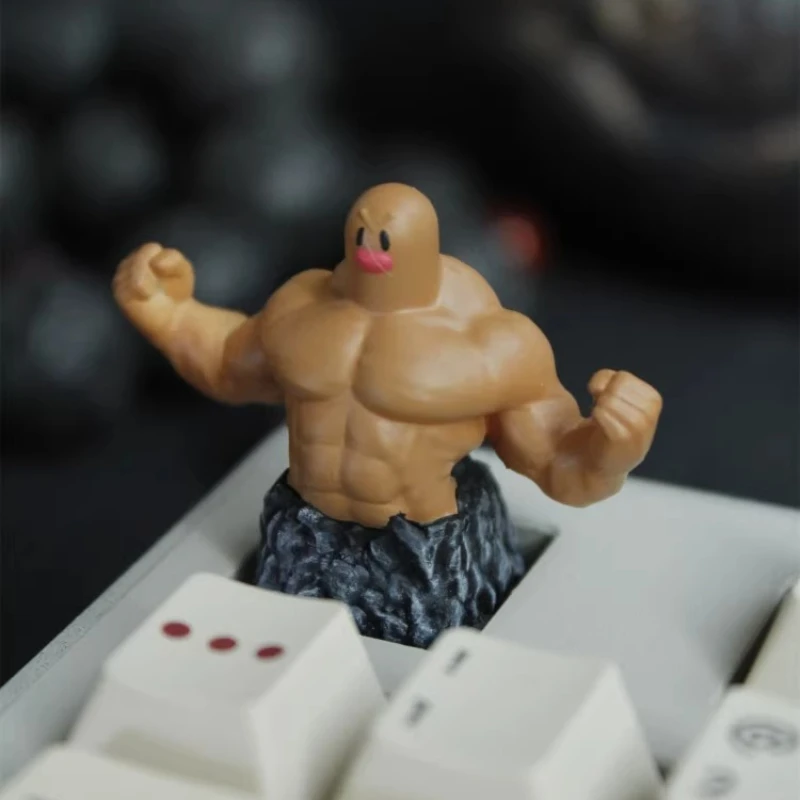 

Muscle Mole Theme Keycaps Set 3D Resin Artisan Keycaps Custom Original Handmade Keycaps for Mechanical Keyboard Accessories Gift