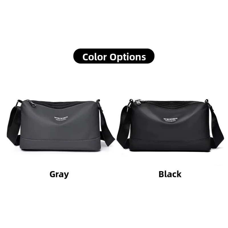 Men's Waterproof PU Leather Crossbody Fashion Business Single Shoulder Outdoor Versatile Portable Sling Bag