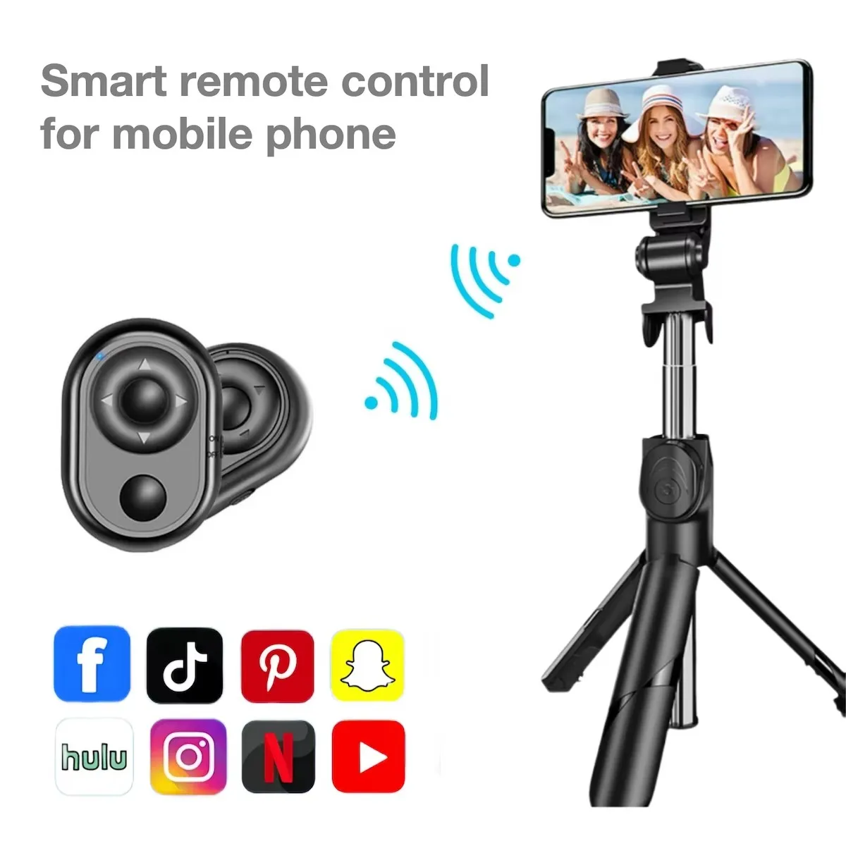 Bluetooth Remote for iPhone Huawei Honor Xiaomi Redmi Samsung Mobile Phone Universal Remote Control Remote Shutter Controller