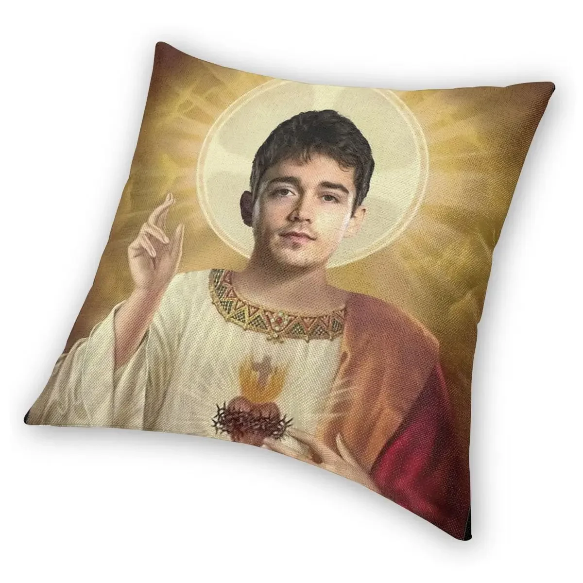 Charles Leclerc Jesus Funny Pillowcase Printing Polyester Cushion Cover Decoration Throw Pillow Case Cover Home Zipper 45*45cm