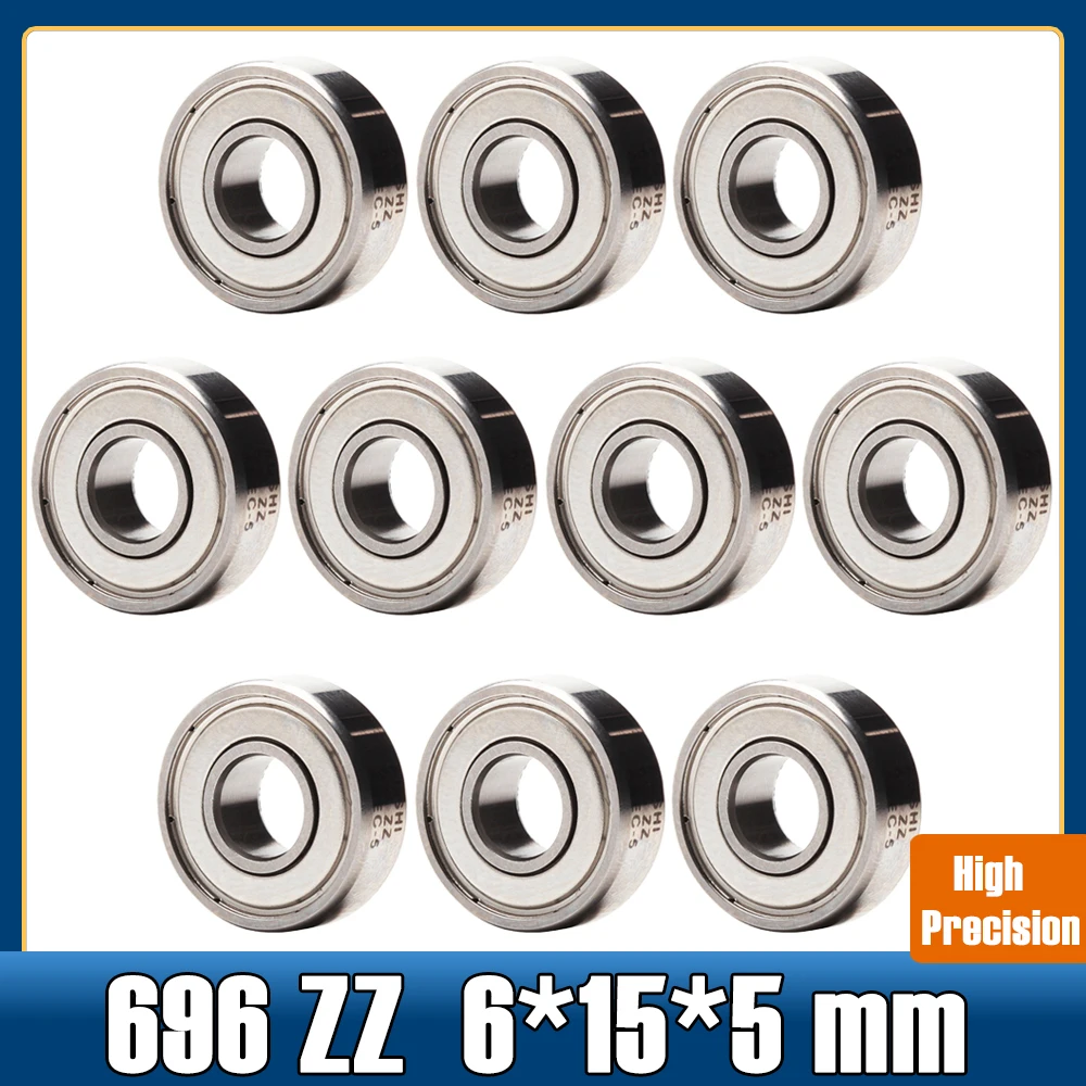 696ZZ Bearing ABEC-5 ( 10 PCS ) 6*15*5 MM Miniature 696Z Ball Bearings 619/6 ZZ  EMQ Z3 V3 Quality