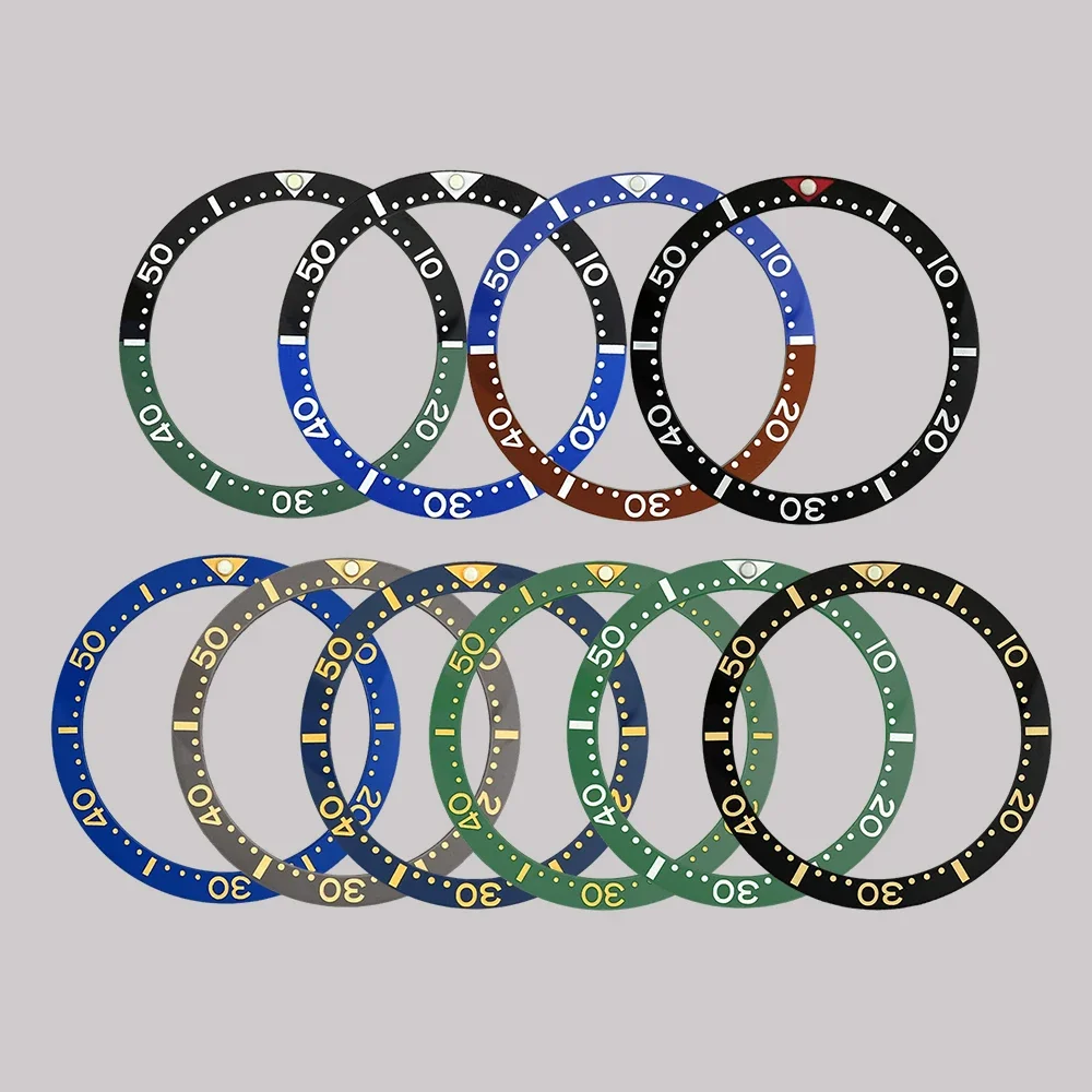 38mm x 31,5mm płaska ceramiczna wkładka do ramki SRPD pierścień do ramki pasuje do Seiko SKX007 SKX009 SRPD etui na zegarek ceramiczna ramka szkiełka zegarka części wkładki