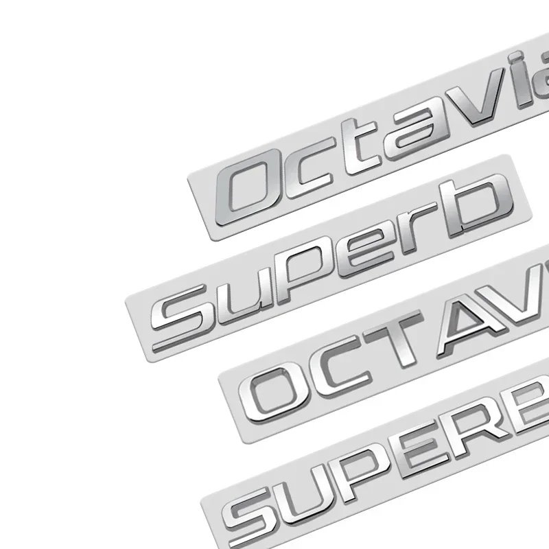 Metal Emblem Chrome Silver Car Sticker Badge Decal Body Trunk Decor for Karoq Kodiaq Rapid Yeti Octavia Superb Fabia Kamiq 4x4