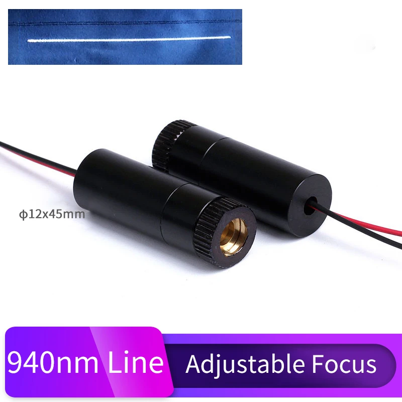 

Adjustable Focus D12X45mm 3V 940nm IR Infrared 30mw 50mw 100mw 200mw 300mw Line Laser Module Focusable Laser Light